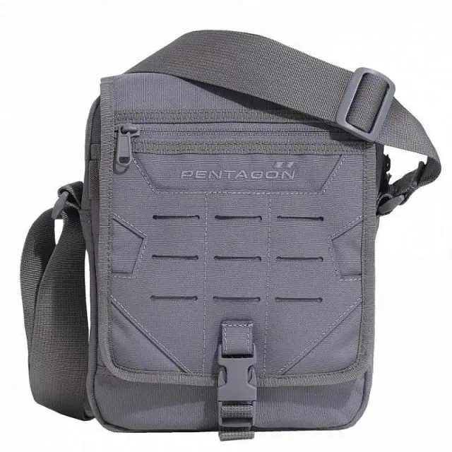 Pentagon Messenger Bag 2.8lt-Τσαντάκι Ώμου 2.8 Λίτρων - 08WG-Wolf Grey-Γκρί Ανοιχτό
