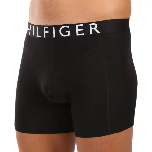 Tommy Hilfiger Ανδρικό Boxer Logo Waistband - Τριπλό Πακέτο, Χρώμα Μαύρο-Μαύρο-Μαύρο - S 3