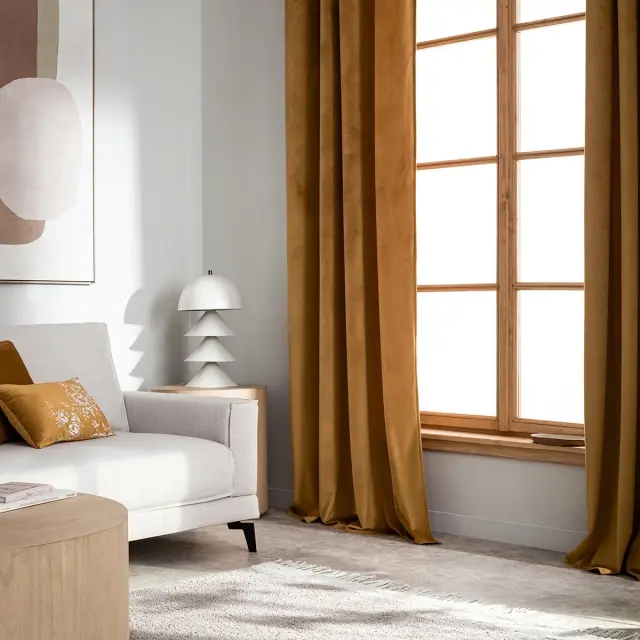 Κουρτίνα με τρουκς 140x280cm GOFIS HOME Winter Honey Gold 711/ 04