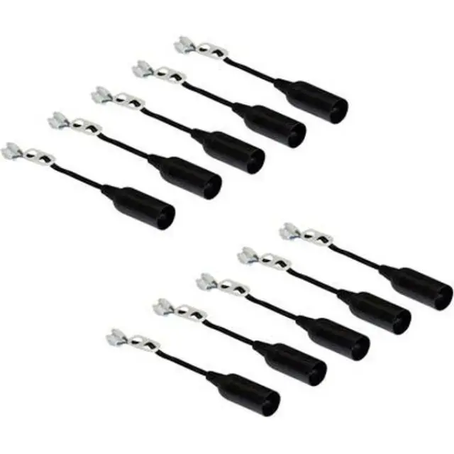 Lampholder E14 plastic with fix. black (10pcs) 990014
