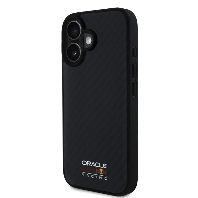 Red Bull Carbon Shiny Logo MagSafe Case for iPhone 16 Black 2