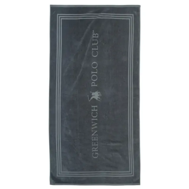 Πετσέτα Θαλάσσης 90x170 400gsm Essential Greenwich Polo Club 4063 Dark Grey 100% βαμβακερό