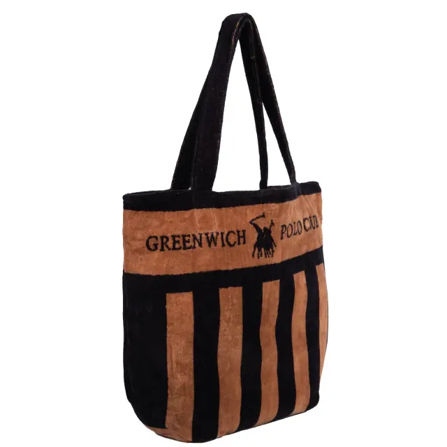 Τσάντα Θαλάσσης 55x40 Greenwich Polo Club Essential 5233 Brown 100% βαμβακερό 2