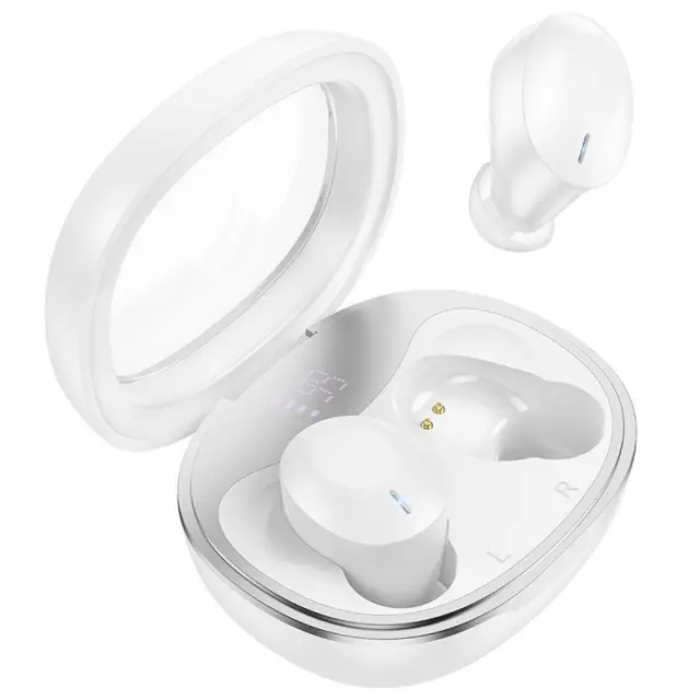 Hoco In-ear Bluetooth Handsfree Ακουστικά με Θήκη Φόρτισης Άσπρα EQ3