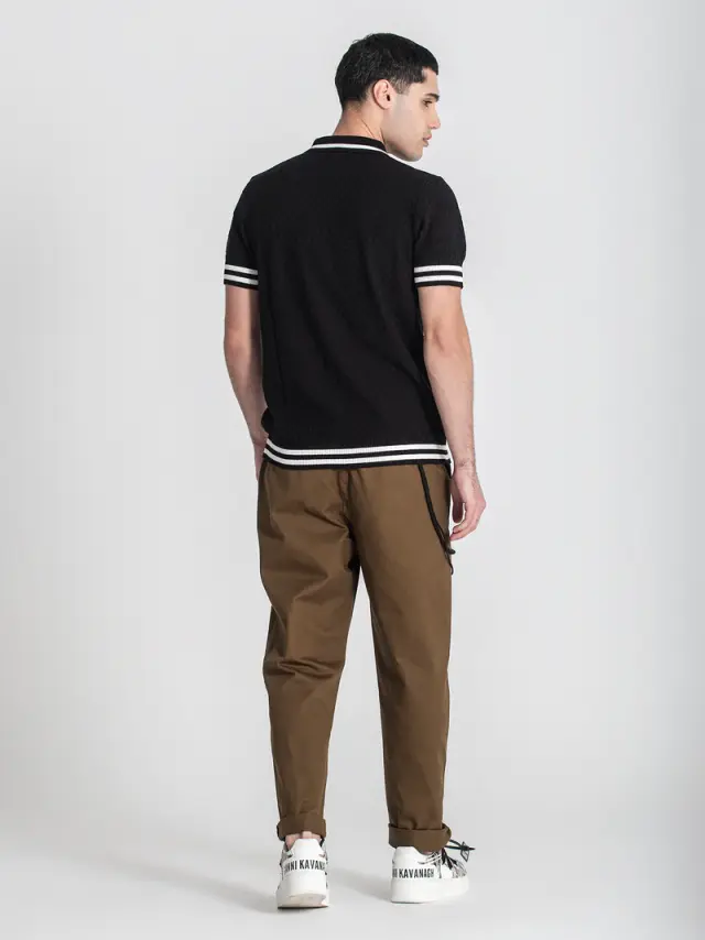 Gianni Kavanagh Ανδρικό IDENTITY Πλεκτό Polo Shirt – Black - S 2