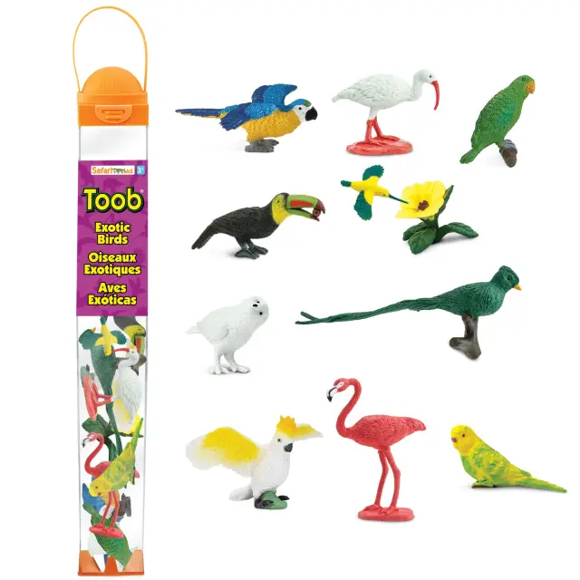 Safari Ltd Μινιατούρες Exotic Birds TOOB Εξωτικά Πουλιά (3+ ετών) 680404
