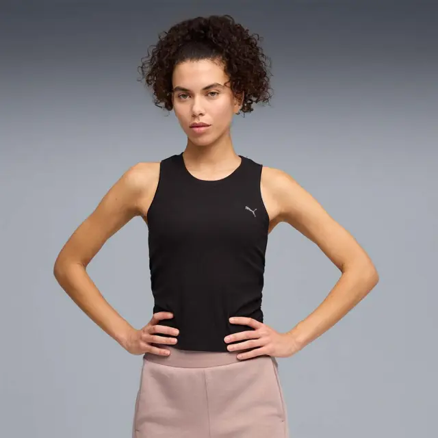 Puma Women's Cloudspun Rib Tank Μαύρο 528462-01 (Puma) - Large