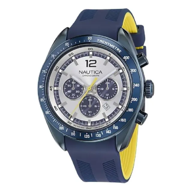 Nautica Kedge Chronograph Men's Watch Blue Silicone Strap NAPKDS601