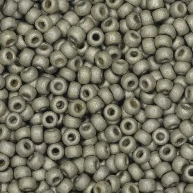 Χάντρα Miyuki Round Rocailles 8/0 - 4221F - Duracoat Matte Galvanized Pewter ~25gr