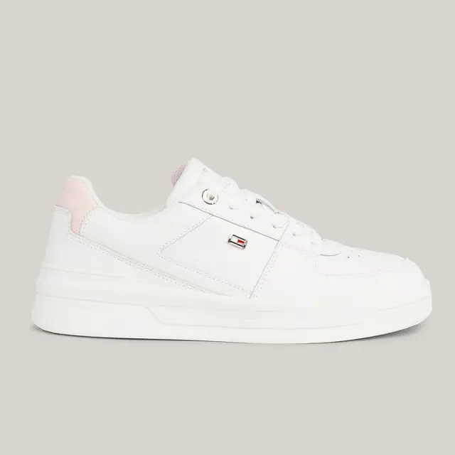 Tommy Hilfiger - Γυναικεία Sneakers Flag Basket FW0FW08081-0LA Εκρού - 40
