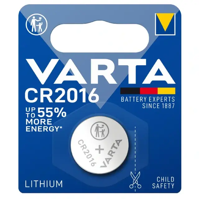 VARTA CR2016 Lithium μπαταρίες λιθίου ρολογιών 3V 2 τμχ