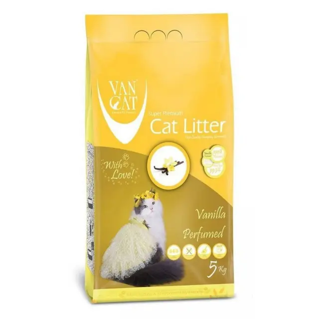 Van Cat Vanilla Άμμος Υγιεινής Μπετονίτη με Άρωμα Βανίλιας 5.9Lt (5Kg) Μονόχρωμο