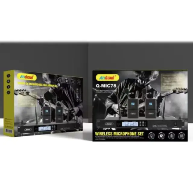 Andowl Σετ Ασύρματα Μικρόφωνα UHF Dual Channel Q-MIC78 2