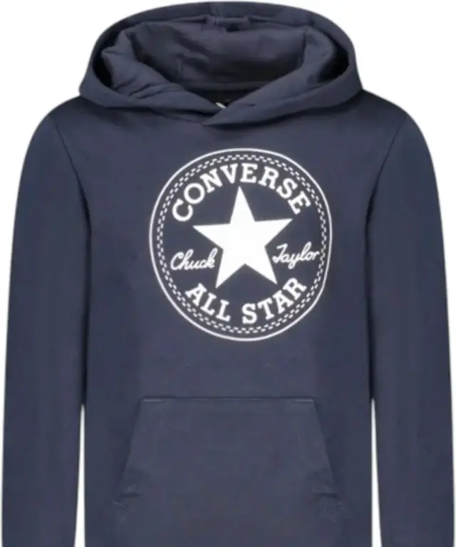 Converse - Παιδικό Φούτερ Unisex Με Κουκούλα 8CC858-695 Μπλε Ναυτικό - 5 ετών