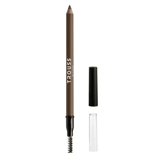 Trouss Milano Eyebrow Pencil Long Lasting 8H Μολύβι Φρυδιών με Ενσωματωμένο Βουρτσάκι Dark Brown No 03