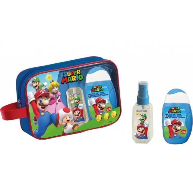 Super Mario Παιδικό Αρωματικό Σετ: Eau de Toilette 90ml & Αφρόλουτρο & Σαμπούν 2-σε-1 200ml + Νεσεσέρ