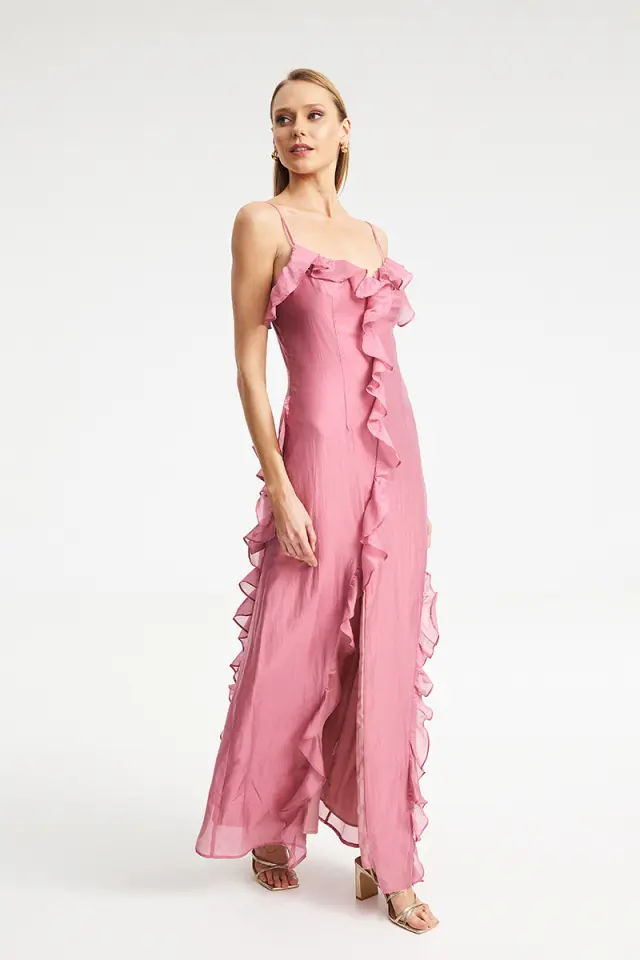 Maxi Φόρεμα με Βολάν CARETTA DRESS - XS