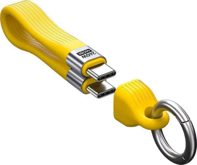 Mobile Origin 240W 40Gbps 8K USB-C Keychain Cable CB17 Yellow 2