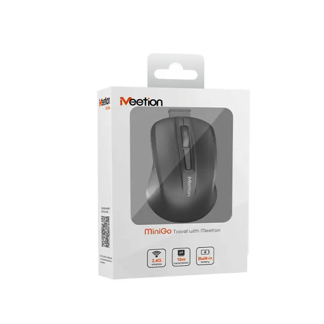Meetion MT-MINIGO Silent Mini 2.4G Optical Ασύρματο Ποντίκι Άσπρο 17.001.0029 2