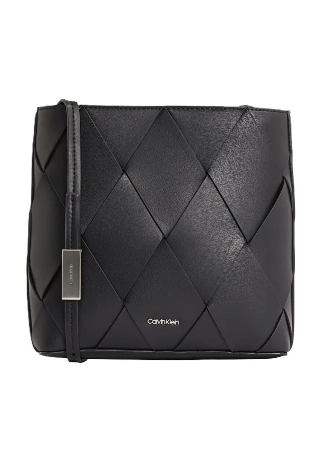 Calvin Klein Γυναικεία Τσάντα Woven Square Crossbody Μαύρη