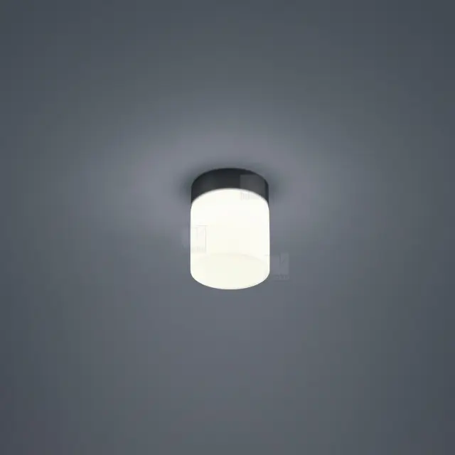 Στρογγυλό Φωτιστικό Οροφής Μπάνιου KETO LED Μαύρο Ματ 6W 2900K IP44