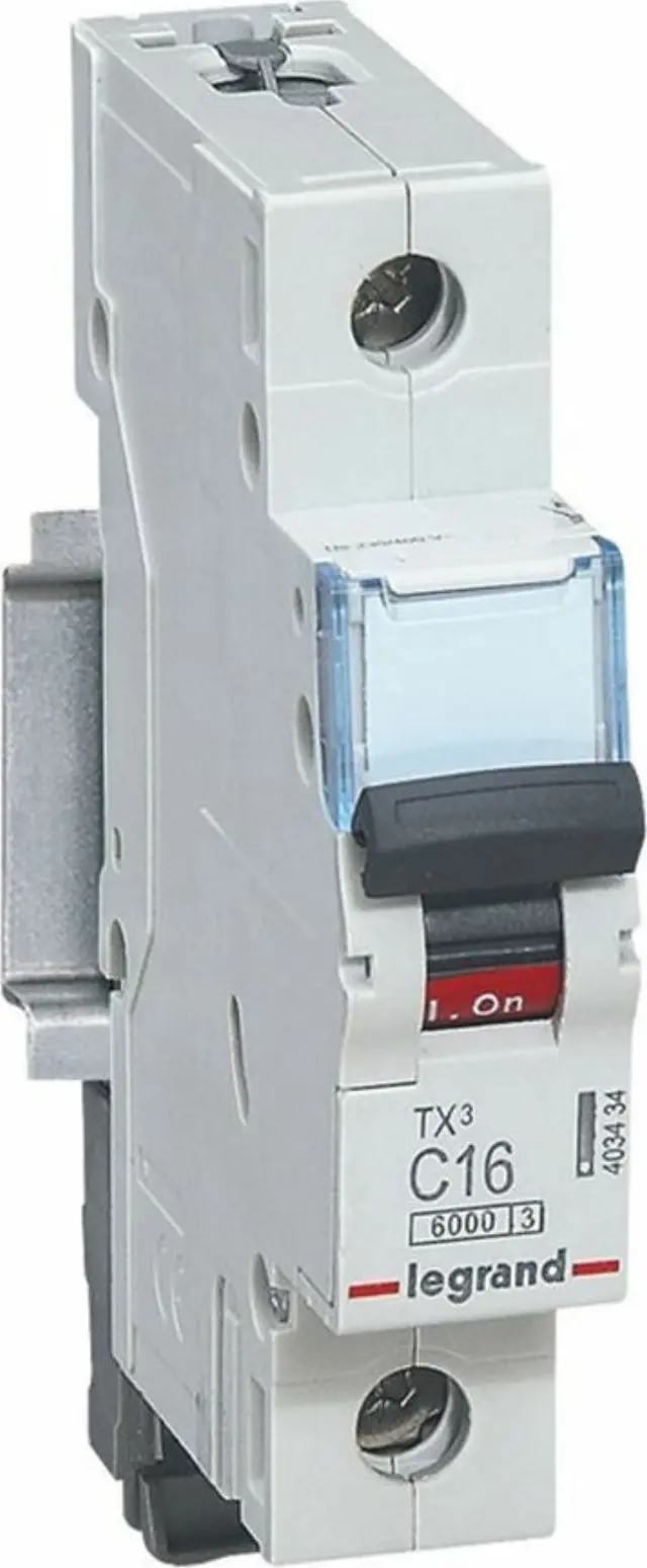 MCB TX³ 6000 - 1P - 230/400 V~ - 25 A - C curve - prong/fork type supply busbars