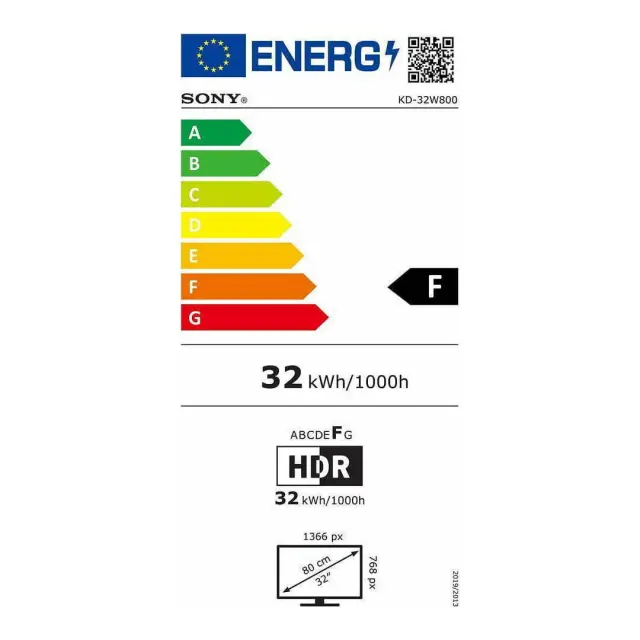 Sony Smart Τηλεόραση 32" HD Ready LED KD32W800P1AEP HDR (2021) 3