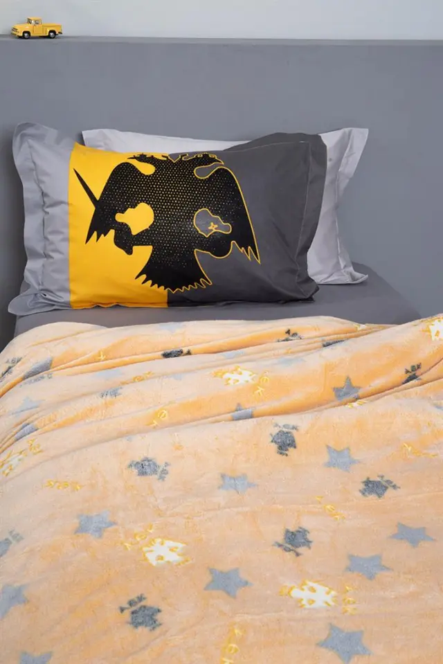 Κουβέρτα Fleece Φωσφοριζέ Palamaiki Luminous ΑΕΚ - Μονή 160x220