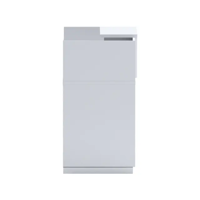 Γραφείο reception Lotus pakoworld σε λευκή απόχρωση 140x70x110εκ 3