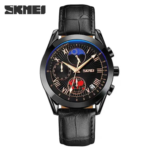 Αναλογικό ρολόι χειρός - Skmei - 9236 - Black/Silver 2