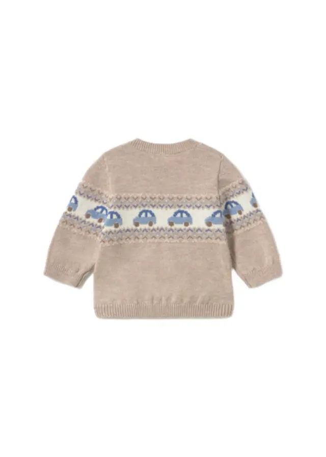 Mayoral Newborn βρεφική πλεκτή μπλούζα για αγοράκι 16-02369-2 2