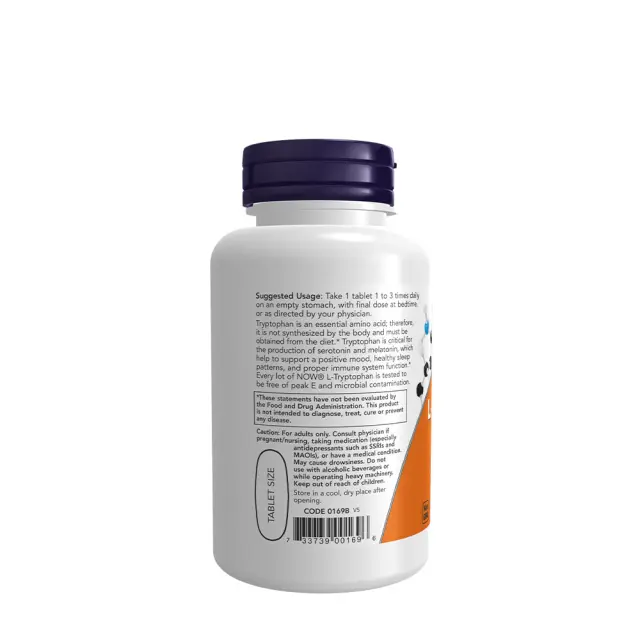 Now Foods L-Tryptophan 1000 mg 3