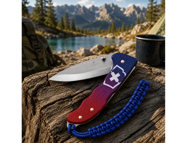 Αναδιπλούμενος Ελβετικός Σουγιάς Victorinox Evoke Alox με 5 λειτουργίες και μήκος 13.6cm - Purple 0.9415.D221