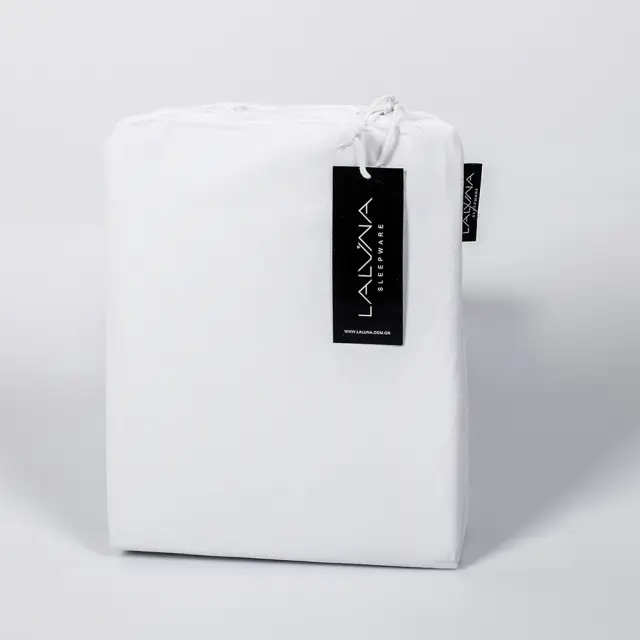 Επίστρωμα αδιάβροχο La Luna Bamboo Jersey Λευκό Ημίδιπλο 120 x 200 2