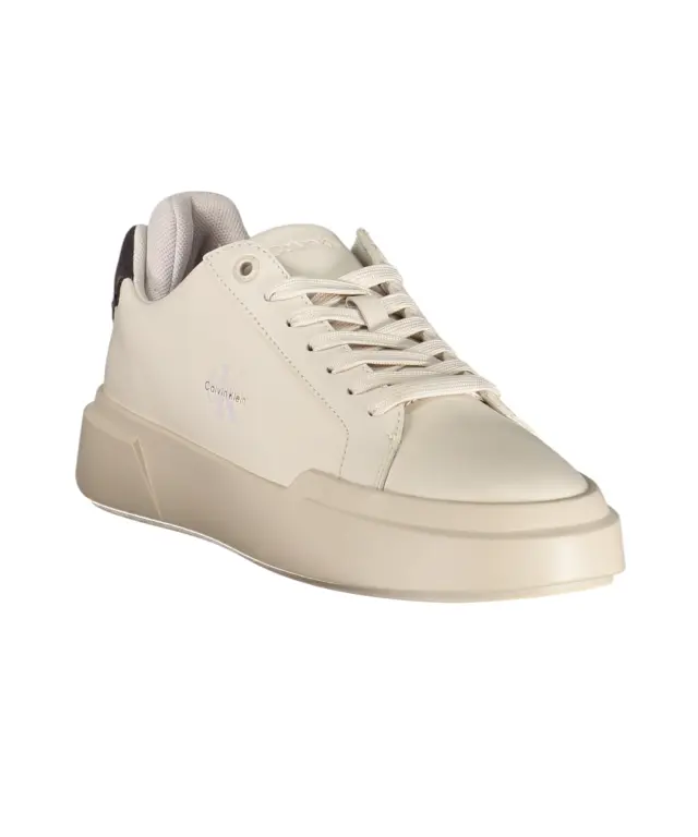 Calvin Klein - Γυναικεία Sneakers Chunky Lace-up Leather HW0HW03224-0KE Offwhite 2