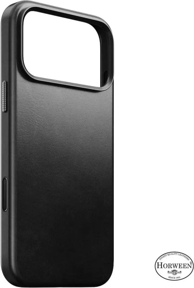 Nomad Traditional Leather Case, black (Horween) - iPhone 18 Pro