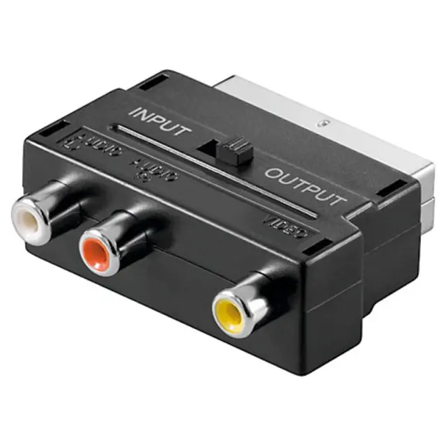 Μετατροπέας Scart σε 3 RCA Θηλ. με Διακόπτη 02.005.0001