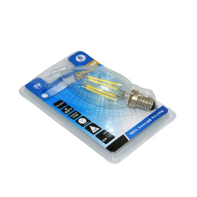 LED ΛΑΜΠΑ E14/6W/600Lm/6000K C37-6W-6K 2