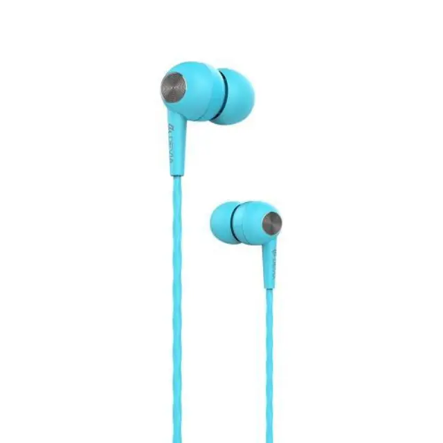 Hands Free Stereo Devia EL064 3.5mm Kintone Γαλάζιο N66118