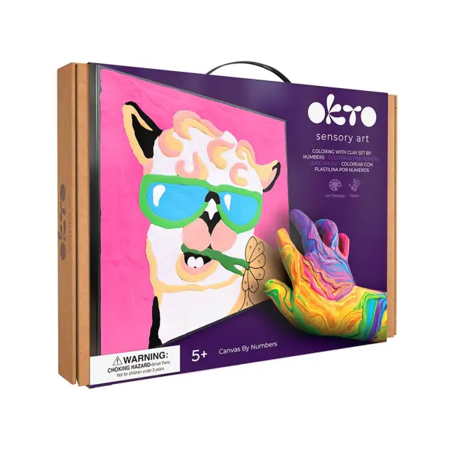 Okto DIY Δημιουργικό Sensory Σετ Ζωγραφικής 3D με Πηλό Λάμα (5+ ετών) 20030
