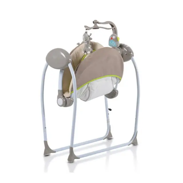Cangaroo Ηλεκτρικό Relax-Ρηλάξ Μωρού Κούνια Baby Swing Plus Cappuccino με Μουσική για Παιδί έως 9kg 3800146247416 3