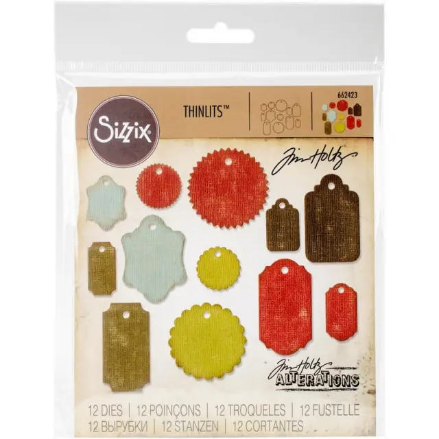 Μήτρες Sizzix Framelits Dies, Ετικέτες, σετ 12 τεμ. 2