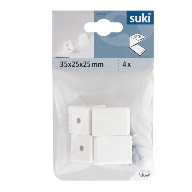 Γωνία Σύνδεσης Μ35x25x25x25mm Πλαστικό Λευκό 2