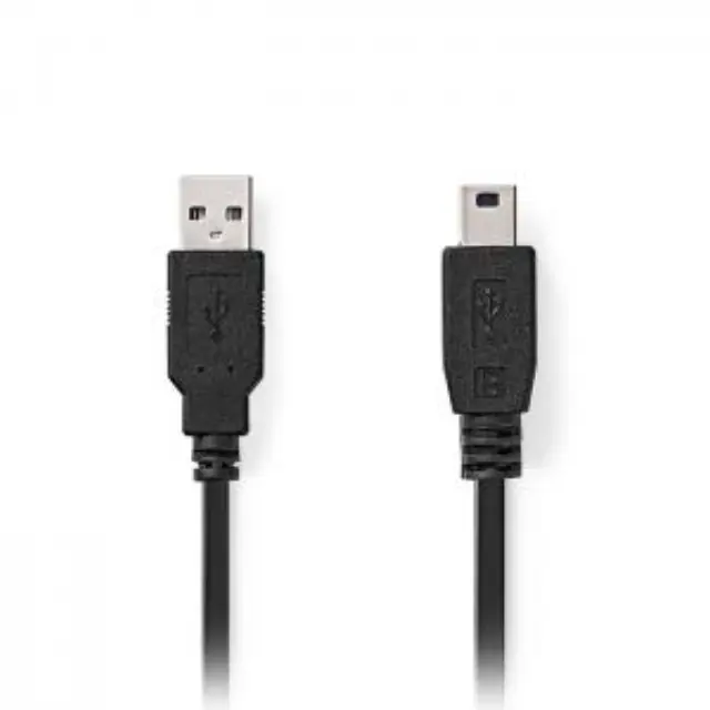 Καλώδιο USB High-Speed A αρσ. - Mini USB 5-pin αρσ., 2.00m σε μαύρο χρώμα. 2