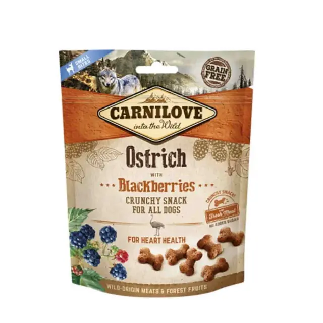 Carnilove Fresh & Crunchy Snack Σκύλου Ostrich with Blackberries 200gr Μονόχρωμο