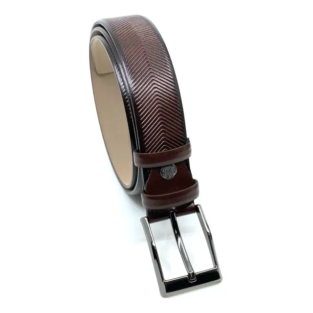 Καφέ Ζώνη P.U. Leather 3,5 cm 3