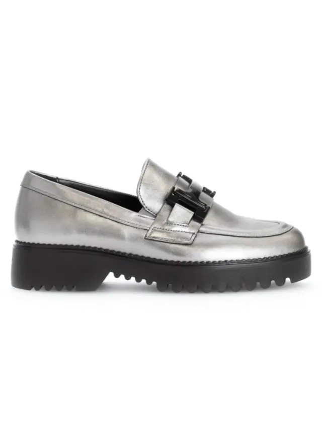 Gabor Μοκασίνια-Loafers Γυναικείο δέρμα Ασημί GAB/52452 13-FUCILE 3