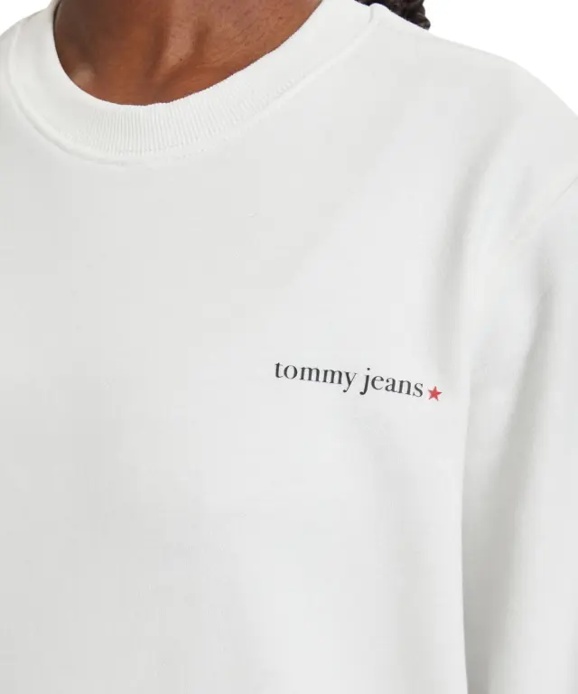 Tommy Hilfiger - Γυναικείο Φούτερ Essential Logo Regular Fit DW0DW22829-YBL Εκρού 3