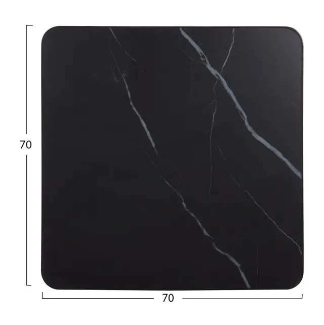 ΕΠΙΦΑΝΕΙΑ ΤΡΑΠΕΖΙΟΥ SINTERED STONE FB96654.03 BLACK MARBLE--ΠΛΑΙΣΙΟ ALU ΜΑΥΡΟ 70x70εκ. 2