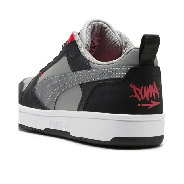 Puma Rebound V6 Low (GS) (405037-01) - Μαύρο-Γκρί 3